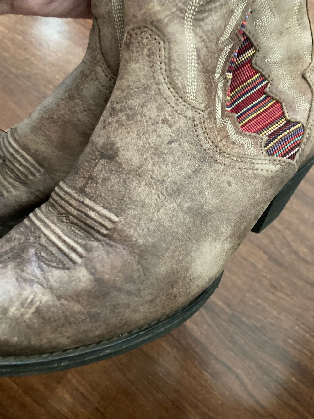 Ariat Embroidered Ankle Boots Sz 7 - Picture 5 of 9